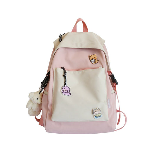 Mochila Escolar Coreana Estilo Universitario - Diseño Trendy Ins para Estudiantes