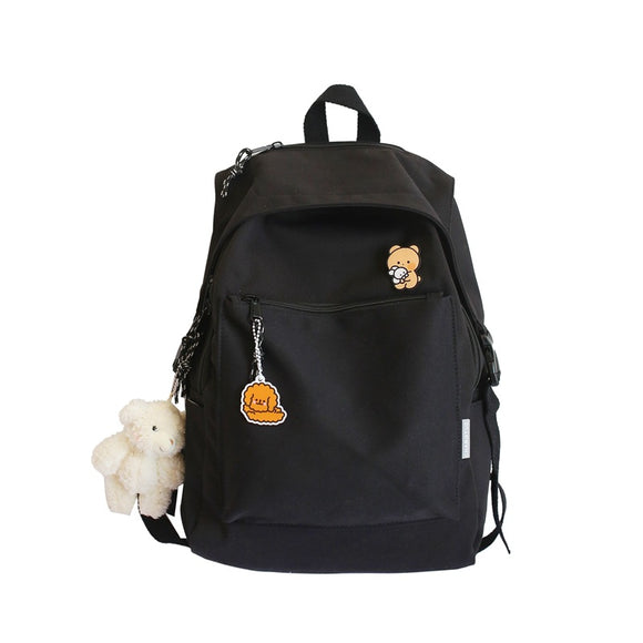 Mochila Escolar Coreana Estilo Universitario - Diseño Trendy Ins para Estudiantes