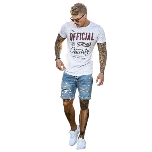 Pantalones Cortos Vaqueros Rotos Holgados para Hombre - Estilo Casual Moderno - Image 7