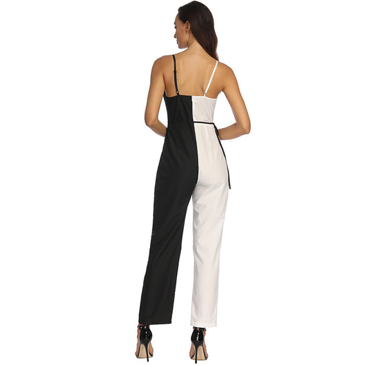 Mono Sexy de Tirantes Blanco y Negro - Diseño Europeo Moderno - Image 4