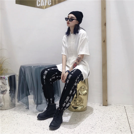 Pantalones Cortos Retro Holgados de Cintura Alta para Parejas - Estilo Casual Deportivo Unisex - Image 2