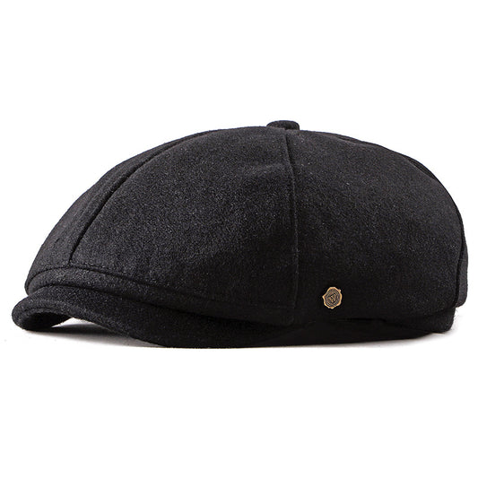 Boina Octagonal Unisex Estilo Retro Británico - Gorra de Moda Coreana