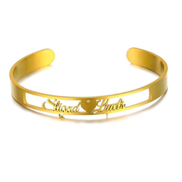 Pulsera de Acero Inoxidable Personalizada con Iniciales