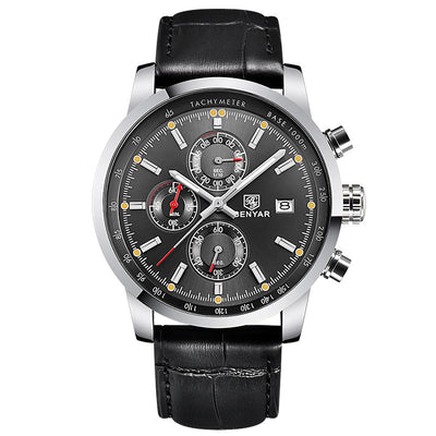 Reloj de Cuarzo Elegante para Hombre - Marca Luxury con Correa de Cuero - Image 9