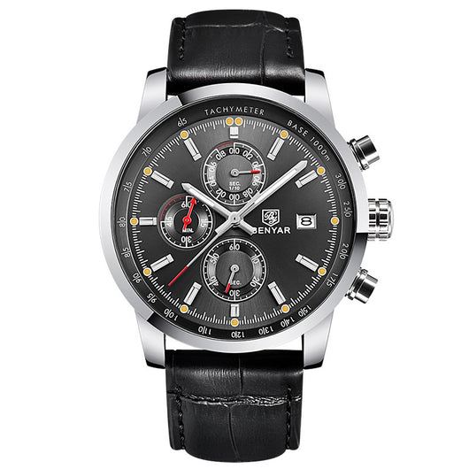 Reloj de Cuarzo Elegante para Hombre - Marca Luxury con Correa de Cuero - Image 9