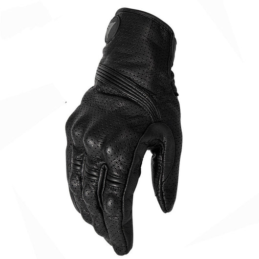 Guantes de Moto sin Dedos de Cuero Transpirable - Protección Todo Clima para Motociclistas - Image 11