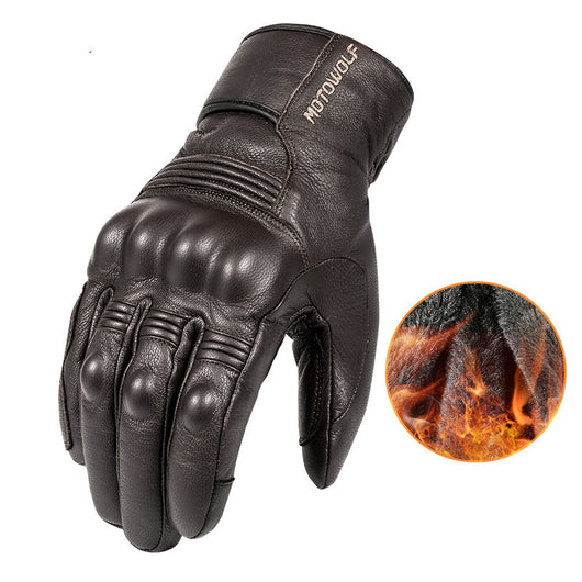 Guantes de Moto sin Dedos de Cuero Transpirable - Protección Todo Clima para Motociclistas - Image 4