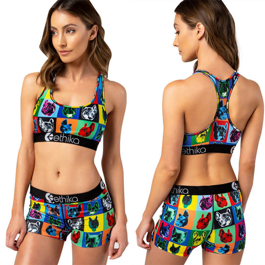 Conjunto de Dos Piezas para Mujer con Estampado Cartoon - Diseño Moderno y Versátil