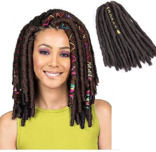 Extensiones de Cabello Dread Locs Suave - Trenzas Crochet Sintéticas