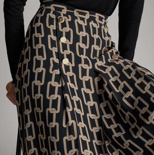 Falda Estampado Cadena Cintura Alta Ajustada - Colección Primavera Verano - Image 5