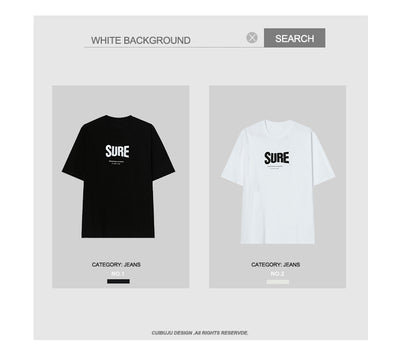 Playera Pareja con Bordado de Letras 3D Manga Corta - Image 7