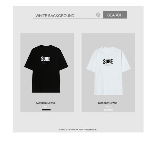 Playera Pareja con Bordado de Letras 3D Manga Corta - Image 7