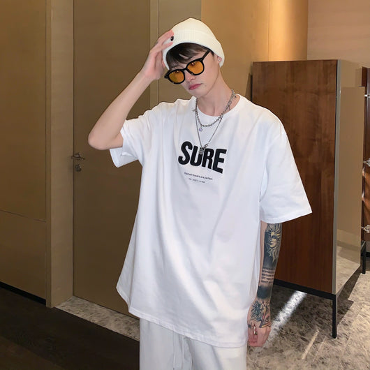 Playera Pareja con Bordado de Letras 3D Manga Corta - Image 10