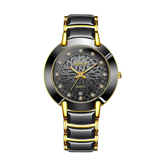 Reloj de Pareja con Movimiento Importado y Cerámica Premium