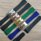 Correa de Silicona para Rolex Submariner Negro y Verde