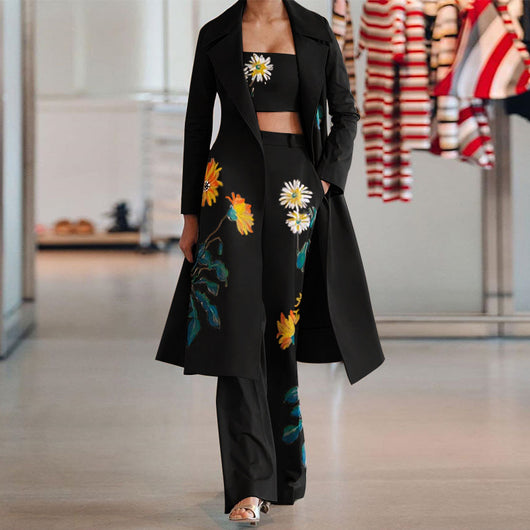Gabardina Larga Estampada para Mujer - Abrigo de Moda Otoño Invierno - Image 15
