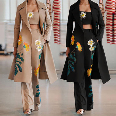 Gabardina Larga Estampada para Mujer - Abrigo de Moda Otoño Invierno - Image 8