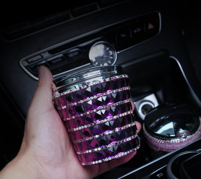 Cenicero para Auto con Cristales LED Diamantado Premium