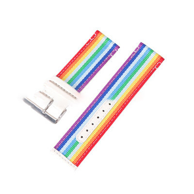 Pulsera Casual de Tela Nylon a Rayas con Cierre Rápido - Image 4