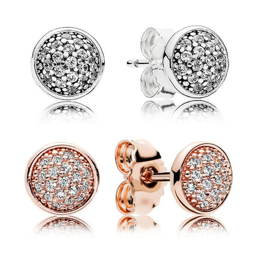 Aretes de Plata 925 Gota de Agua Oro Rosa - Diseño Minimalista Elegante