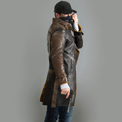 Chaqueta Impermeable de Cuero Sintético para Disfraz Dog Brother - Otoño e Invierno - Image 9