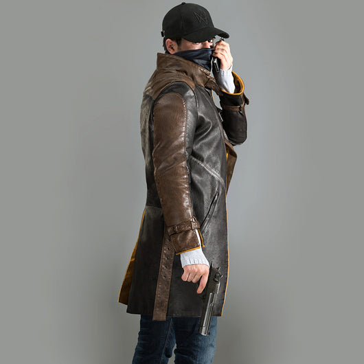 Chaqueta Impermeable de Cuero Sintético para Disfraz Dog Brother - Otoño e Invierno - Image 4