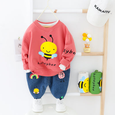 Conjunto de Dos Piezas Abejita Infantil - Suéter y Pantalón para Bebé - Image 2