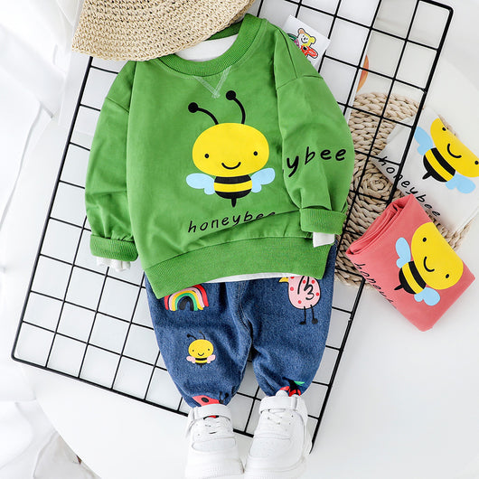 Conjunto de Dos Piezas Abejita Infantil - Suéter y Pantalón para Bebé - Image 4