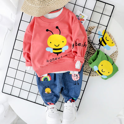 Conjunto de Dos Piezas Abejita Infantil - Suéter y Pantalón para Bebé - Image 9