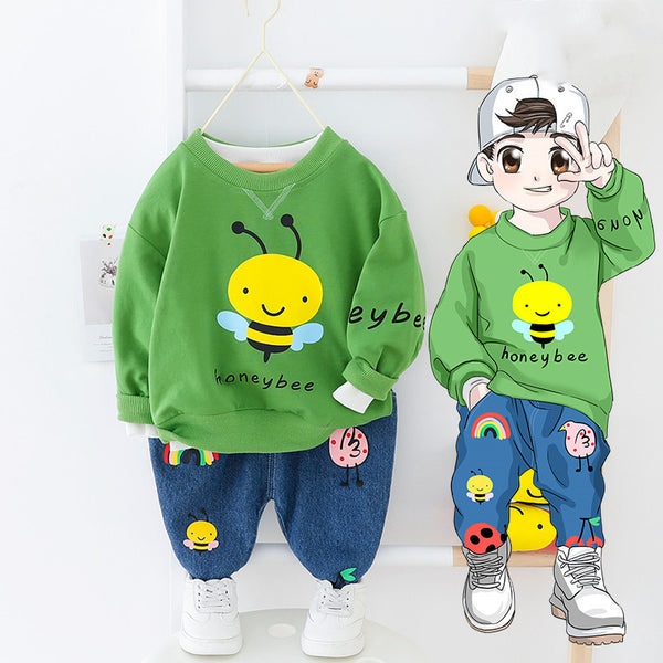 Conjunto de Dos Piezas Abejita Infantil - Suéter y Pantalón para Bebé