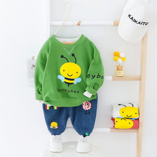 Conjunto de Dos Piezas Abejita Infantil - Suéter y Pantalón para Bebé - Image 3