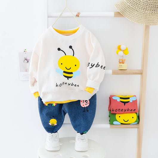 Conjunto de Dos Piezas Abejita Infantil - Suéter y Pantalón para Bebé - Image 5