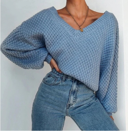 Blusa Suelta con Escote en V - Diseño Elegante y Cómodo - Image 2