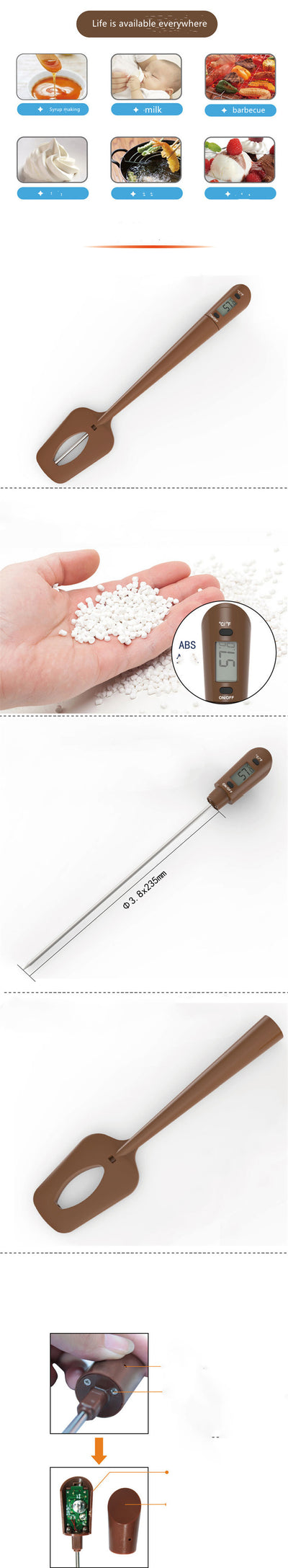 Termómetro Digital de Cocina con Espátula de Silicona 2 en 1 - Image 9