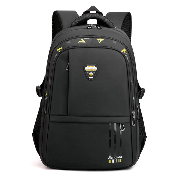 Mochila Escolar Oxford para Niños y Adolescentes - Negra de Gran Capacidad