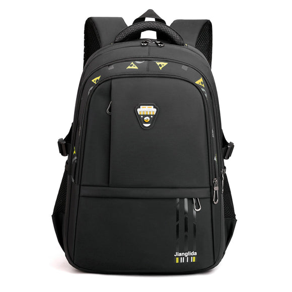 Mochila Escolar Oxford para Niños y Adolescentes - Negra de Gran Capacidad