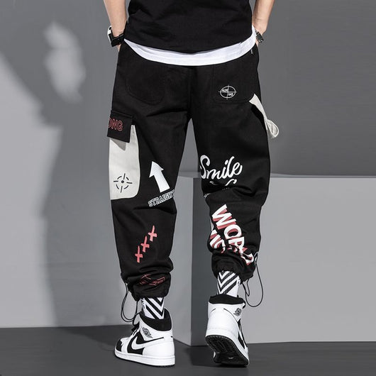 Pantalones Overol Autumn Tide Versión Coreana con Estampado Graffiti Cartoon - Image 3