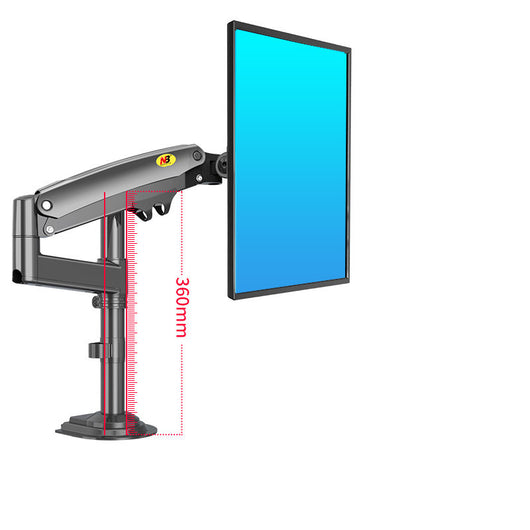 Soporte Dual para Monitor F80 - Elevador Telescópico Giratorio con Estante de Escritorio - Image 3