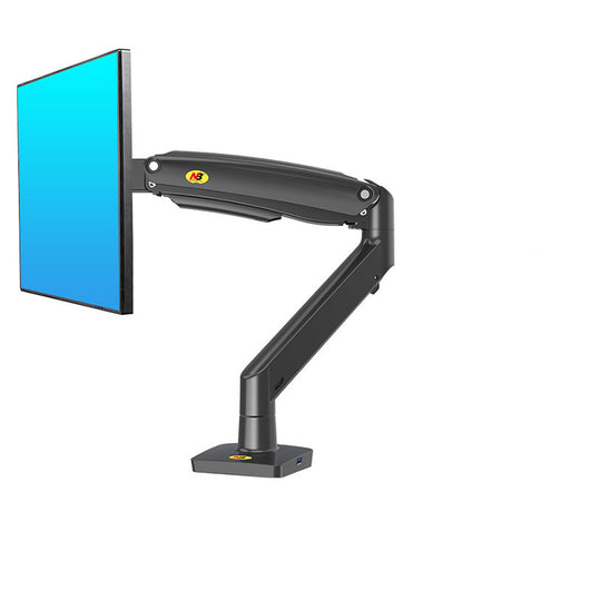 Soporte Dual para Monitor F80 - Elevador Telescópico Giratorio con Estante de Escritorio - Image 4