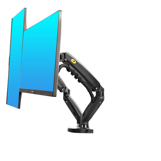 Soporte Dual para Monitor F80 - Elevador Telescópico Giratorio con Estante de Escritorio - Image 5