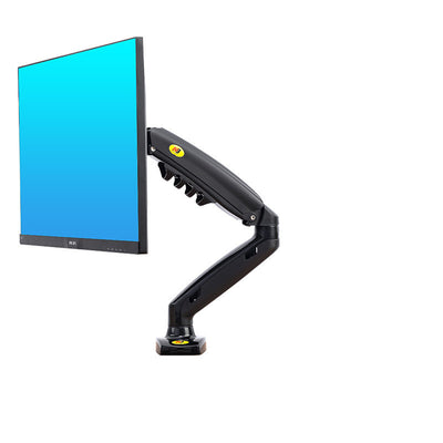 Soporte Dual para Monitor F80 - Elevador Telescópico Giratorio con Estante de Escritorio