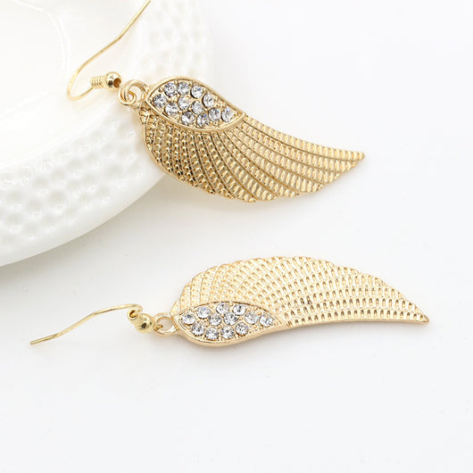 Aretes Alas de Ángel con Diamantes para Mujer - Image 10