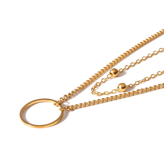 Collar Choker Dorado de Dos Capas - Joyería Moderna para Mujeres - Image 4