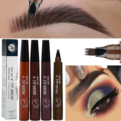 Delineador de Cejas Bifurcado con Tinta Líquida de 4 Puntas - Image 5