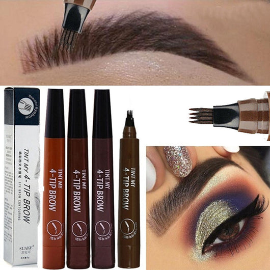 Delineador de Cejas Bifurcado con Tinta Líquida de 4 Puntas - Image 5