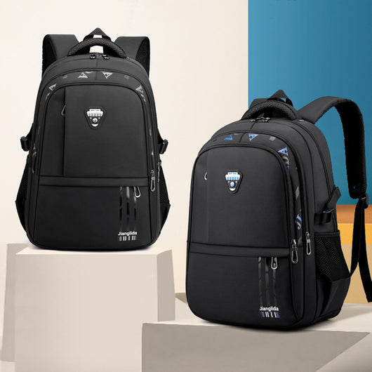 Mochila Escolar Oxford para Niños y Adolescentes - Negra de Gran Capacidad