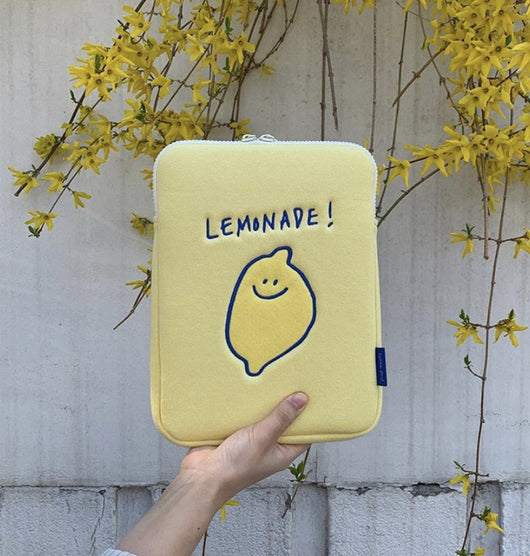 Bolsa para Tablet y Laptop con Diseño Coreano Bordado de Limón - Image 9
