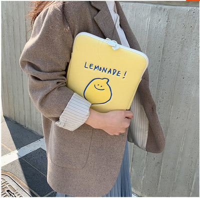 Bolsa para Tablet y Laptop con Diseño Coreano Bordado de Limón - Image 2