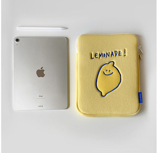 Bolsa para Tablet y Laptop con Diseño Coreano Bordado de Limón - Image 4