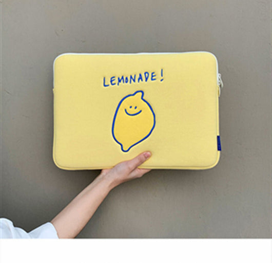 Bolsa para Tablet y Laptop con Diseño Coreano Bordado de Limón - Image 5